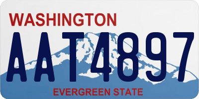 WA license plate AAT4897