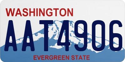 WA license plate AAT4906