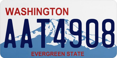 WA license plate AAT4908
