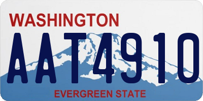 WA license plate AAT4910