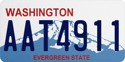 WA license plate AAT4911