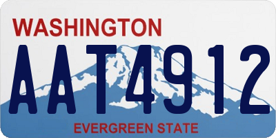 WA license plate AAT4912
