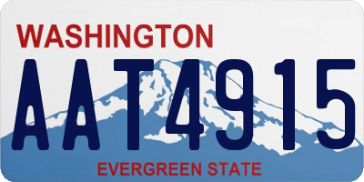 WA license plate AAT4915