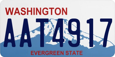 WA license plate AAT4917