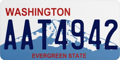 WA license plate AAT4942