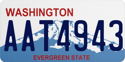 WA license plate AAT4943
