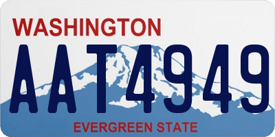WA license plate AAT4949