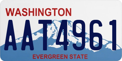 WA license plate AAT4961
