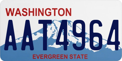 WA license plate AAT4964