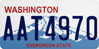 WA license plate AAT4970