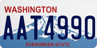 WA license plate AAT4990