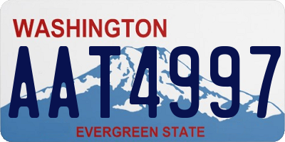 WA license plate AAT4997