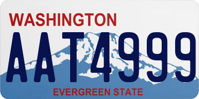 WA license plate AAT4999