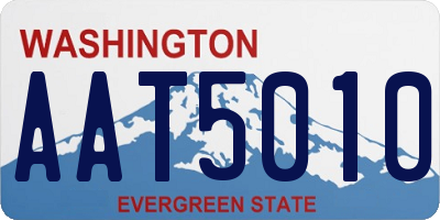 WA license plate AAT5010