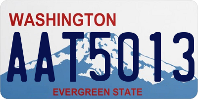 WA license plate AAT5013