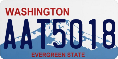 WA license plate AAT5018