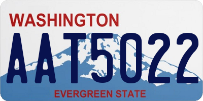 WA license plate AAT5022