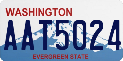 WA license plate AAT5024
