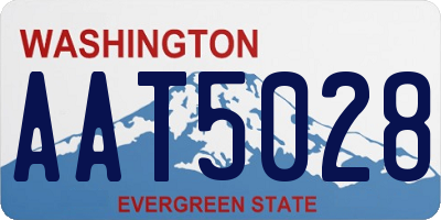 WA license plate AAT5028
