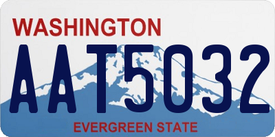 WA license plate AAT5032