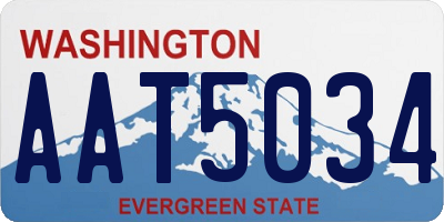 WA license plate AAT5034