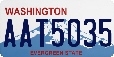 WA license plate AAT5035