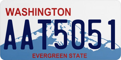 WA license plate AAT5051
