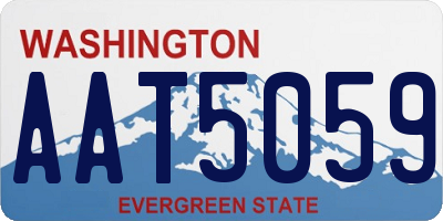 WA license plate AAT5059
