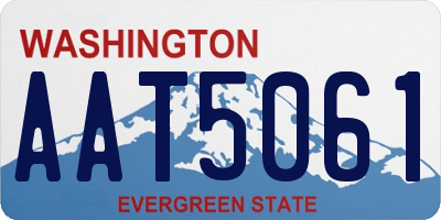 WA license plate AAT5061