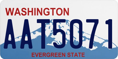 WA license plate AAT5071
