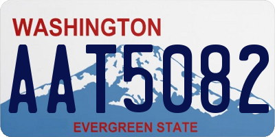 WA license plate AAT5082