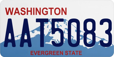 WA license plate AAT5083