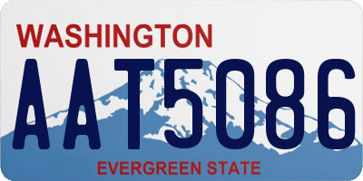 WA license plate AAT5086