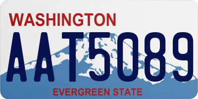 WA license plate AAT5089