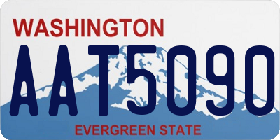 WA license plate AAT5090
