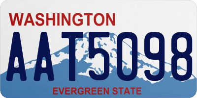 WA license plate AAT5098