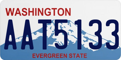 WA license plate AAT5133