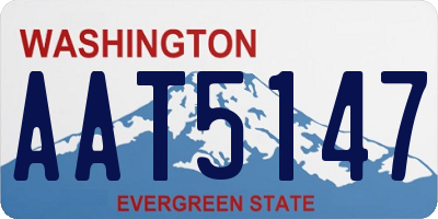 WA license plate AAT5147
