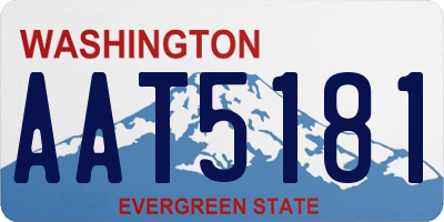 WA license plate AAT5181