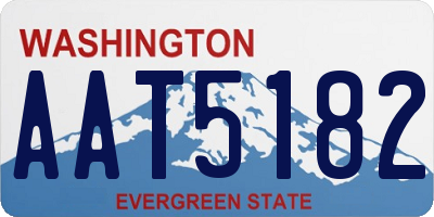 WA license plate AAT5182
