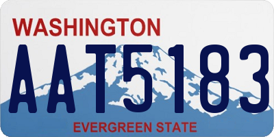 WA license plate AAT5183