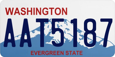WA license plate AAT5187