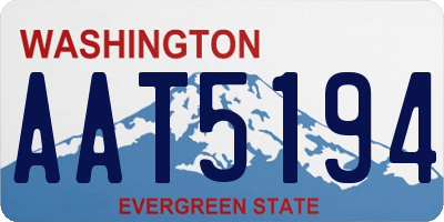 WA license plate AAT5194