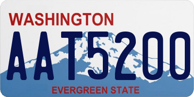WA license plate AAT5200