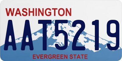 WA license plate AAT5219