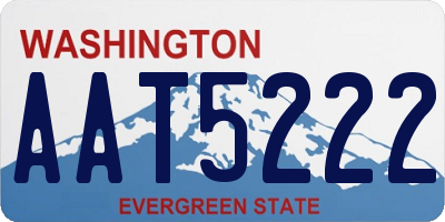 WA license plate AAT5222