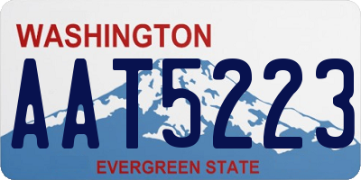 WA license plate AAT5223