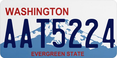 WA license plate AAT5224