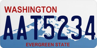 WA license plate AAT5234