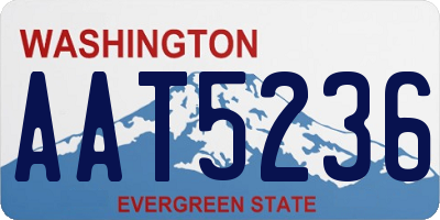 WA license plate AAT5236